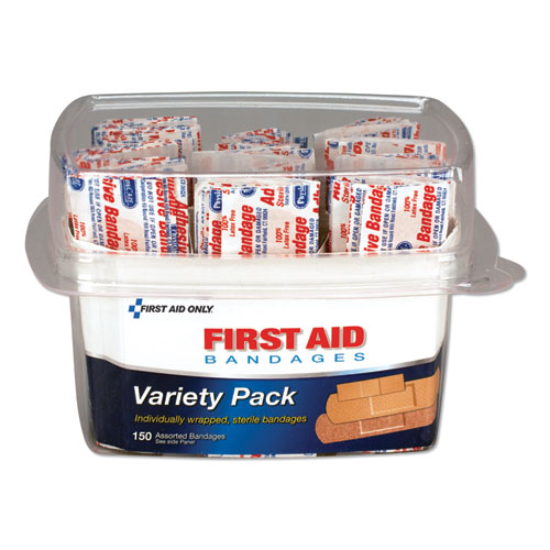 Image of First Aid Bandages, Assorted, 150 Pieces/Kit
