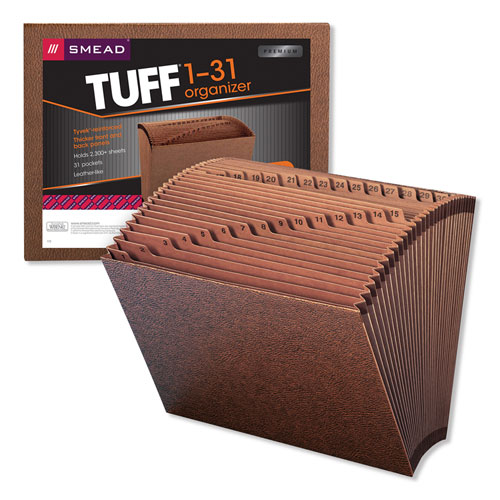 TUFF Expanding Files, 31 Sections, 1/31-Cut Tab, Letter Size, Redrope