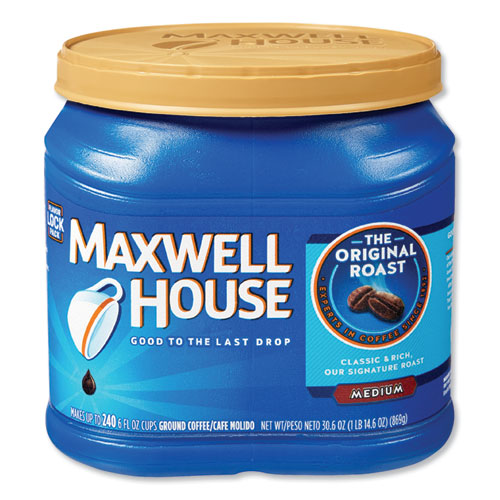 Image of Maxwell House® Coffee, Ground, Original Roast, 30.6 Oz Canister, 6 Canisters/Carton