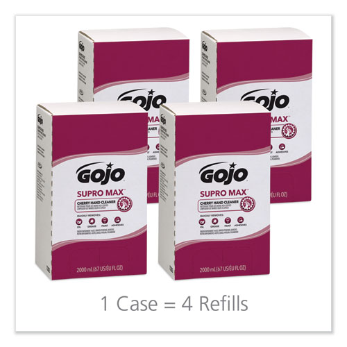 Image of Gojo® Supro Max Cherry Lotion Hand Cleaner, 2,000 Ml Refill, 4/Carton