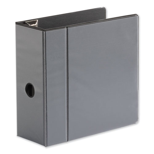 Image of Universal® Deluxe Easy-To-Open D-Ring View Binder, 3 Rings, 5" Capacity, 11 X 8.5, Black