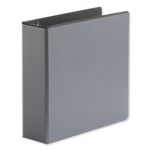 Image of Universal® Deluxe Easy-To-Open D-Ring View Binder, 3 Rings, 3" Capacity, 11 X 8.5, Black