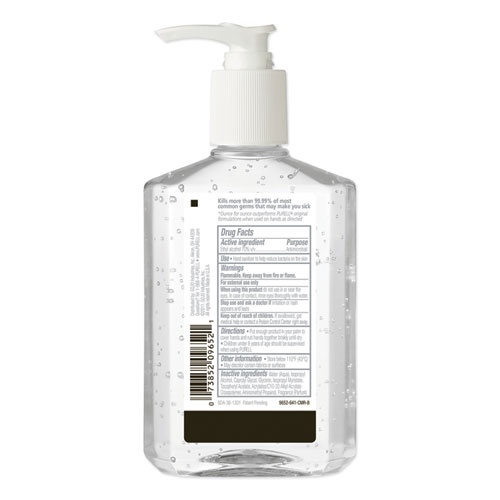 Image of Advanced Refreshing Gel Hand Sanitizer, 8 oz Pump Bottle, Clean Scent