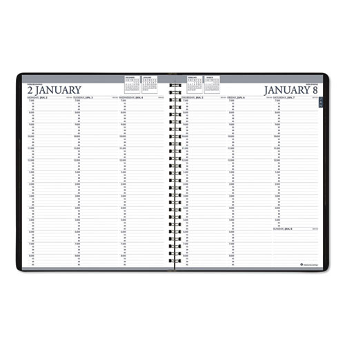 7510016828110 SKILCRAFT Professional Weekly Planner, 11 x 8.5, Black Cover, 2020