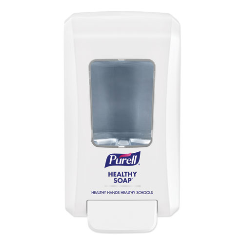 PURELL® FMX-20 Soap Push-Style Dispenser, 2,000 mL, 4.68 x 6.5 x 11.66, For K-12 Schools, White, 6/Carton