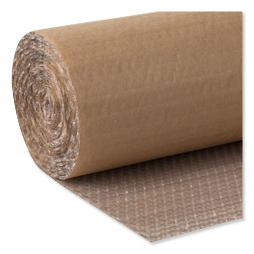Image of Kraft Lined Bubble Wrap Cushioning, 0.1" Thick, 24" x 20 ft