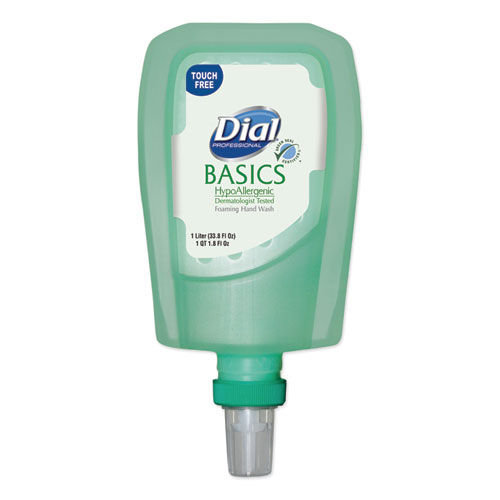 Image of Dial® Professional Basics Hypoallergenic Foaming Hand Wash Refill For Fit Touch Free Dispenser, Honeysuckle, 1 L