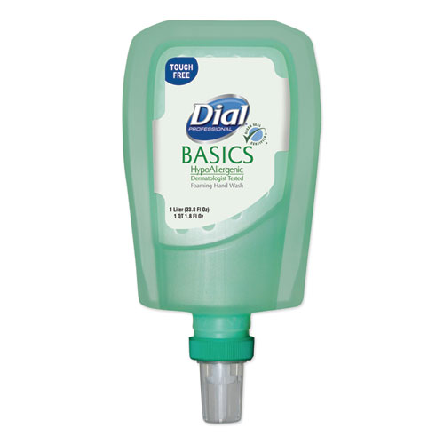 Image of Basics Hypoallergenic Foaming Hand Wash Refill for FIT Touch Free Dispenser, Honeysuckle, 1 L, 3/Carton