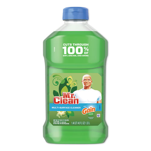 Mr. Clean® Multipurpose Cleaning Solution, 45 oz Bottle, Gain Original Scent, 6/Carton