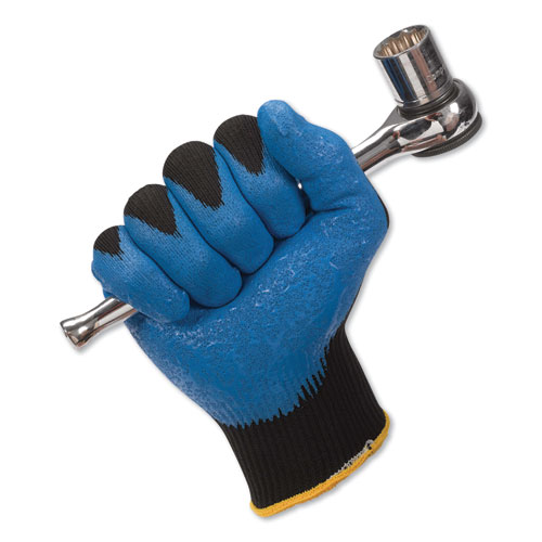 Image of Kleenguard™ G40 Foam Nitrile Coated Gloves, 230 Mm Length, Medium/Size 8, Blue, 12 Pairs