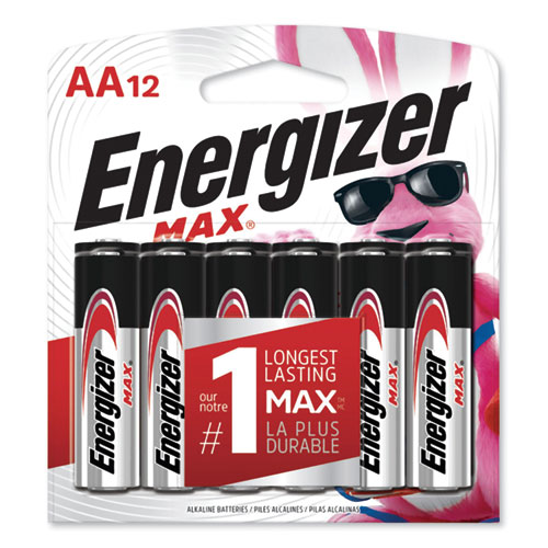 MAX Alkaline AA Batteries, 1.5 V, 12/Pack