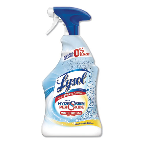 LYSOL® Brand Multi-Purpose Hydrogen Peroxide Cleaner, Citrus Sparkle Zest, 22 oz Trigger Spray Bottle