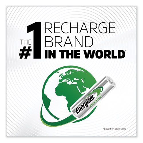 Image of Energizer® Nimh Rechargeable Aa Batteries, 1.2 V, 4/Pack