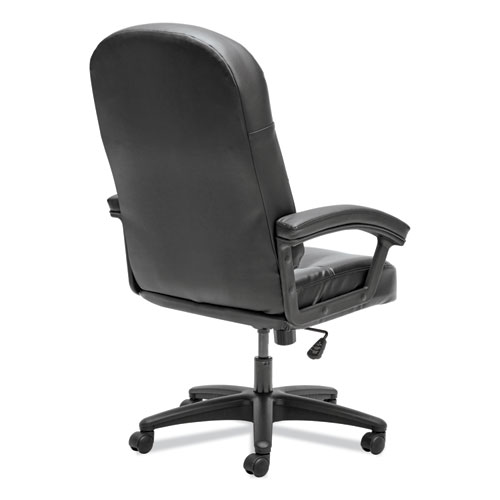PILLOW-SOFT 2090 SERIES EXECUTIVE HIGH-BACK SWIVEL/TILT CHAIR, SUPPORTS UP TO 250 LBS., BLACK SEAT/BLACK BACK, BLACK BASE