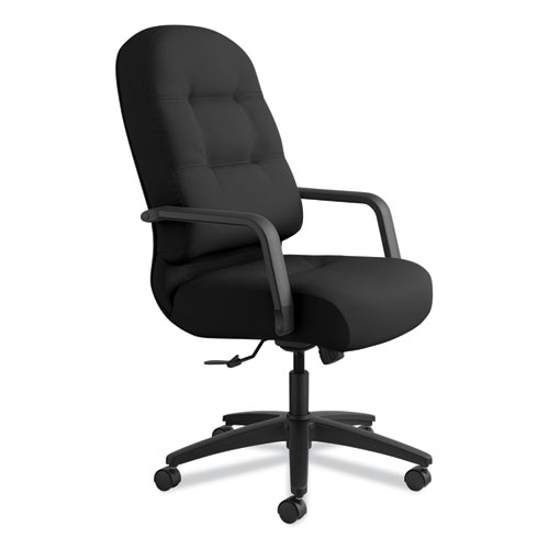Image of Hon® Pillow-Soft 2090 Series Executive High-Back Swivel/Tilt Chair, Supports Up To 300 Lb, 17" To 21" Seat Height, Black