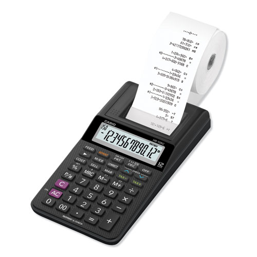 Image of Casio® Hr-10Rc Handheld Portable Printing Calculator, Black Print, 1.6 Lines/Sec