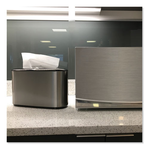 Xpress Countertop Towel Dispenser, 12.68 x 4.56 x 7.92, Stainless Steel/Black