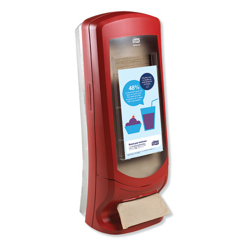 Xpressnap Stand Napkin Dispenser, 9.25 x 9.25 x 24.5, Red