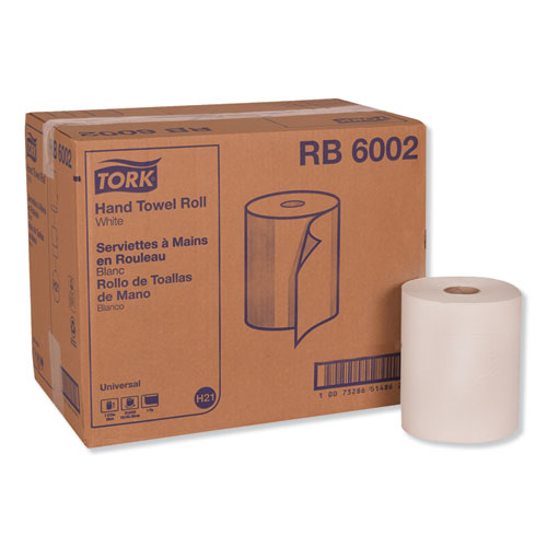 Tork® Universal Hand Towel Roll, 1-Ply, 7.88" x 600 ft, White, 12 Rolls/Carton
