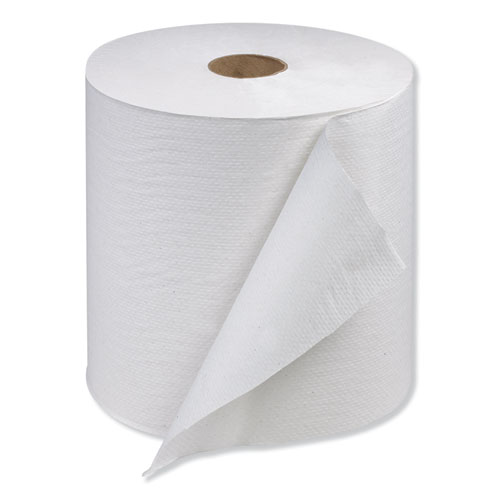 Image of Tork® Hardwound Roll Towel, 1-Ply, 7.88" X 1,000 Ft, White, 6 Rolls/Carton