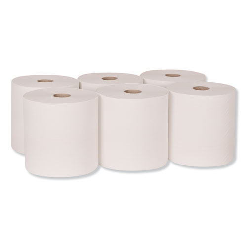 Image of Advanced Hardwound Roll Towel, 1-Ply, 7.88" x 800 ft, White, 6 Rolls/Carton