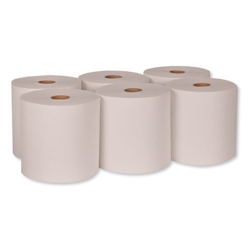 Image of Tork® Hardwound Roll Towel, 1-Ply, 7.88" X 1,000 Ft, White, 6 Rolls/Carton