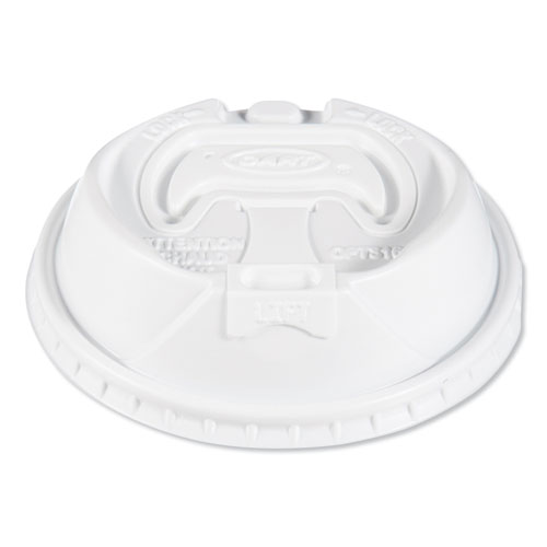 Image of Optima Reclosable Lids for Hot Paper Cups, Fits 10 oz to 24 oz Cups, White, 1,000/Carton