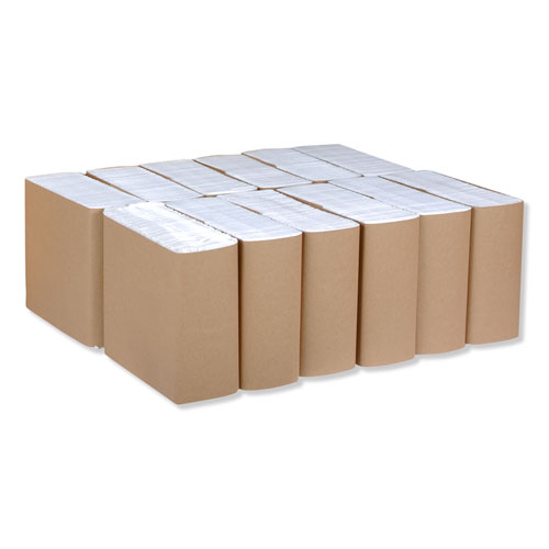 Universal Dinner Napkins, 1-Ply, 15" x 17", 1/8 Fold, White, 3000/Carton