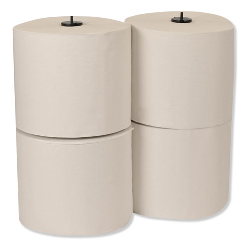 Image of Tork® Basic Paper Wiper Roll Towel, 1-Ply, 7.68" X 1,150 Ft, White, 4 Rolls/Carton