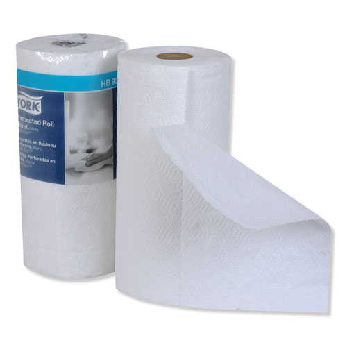 Image of Tork® Handi-Size Perforated Kitchen Roll Towel, 2-Ply, 11 X 6.75, White, 120/Roll, 30/Carton