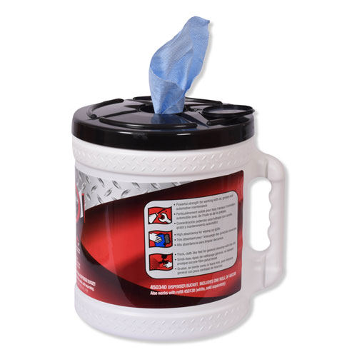 Image of Tork® Advanced Shopmax Wiper 450, 8.5 X 10, Blue, 200/Bucket, 2 Buckets/Carton