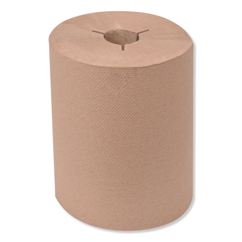 Image of Universal Hand Towel Roll, Notched, 1-Ply, 8" x 425 ft, Natural, 12 Rolls/Carton