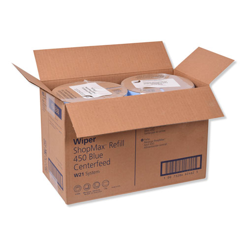 Advanced ShopMax Wiper 450, Centerfeed Refill, 9.9 x 13.1, Blue, 200/Roll, 2 Rolls/Carton