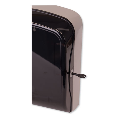 Multifold Hand Towel Dispenser, Plastic, 12.36" x 5.18" x 13", Smoke/Gray