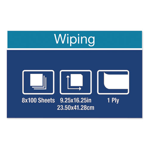 Image of Tork® Multipurpose Paper Wiper, 9.25 X 16.25, White, 100/Box, 8 Boxes/Carton