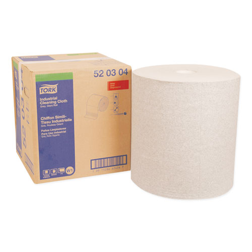 INDUSTRIAL CLEANING CLOTHS, 1-PLY, 16.9 X 15, GRAY, 950/ROLL