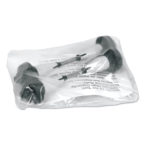 Image of Tork® Coreless High Capacity Spindle Kit, Plastic, 3.66" Roll Size, Type C, Gray, 2 Per Kit