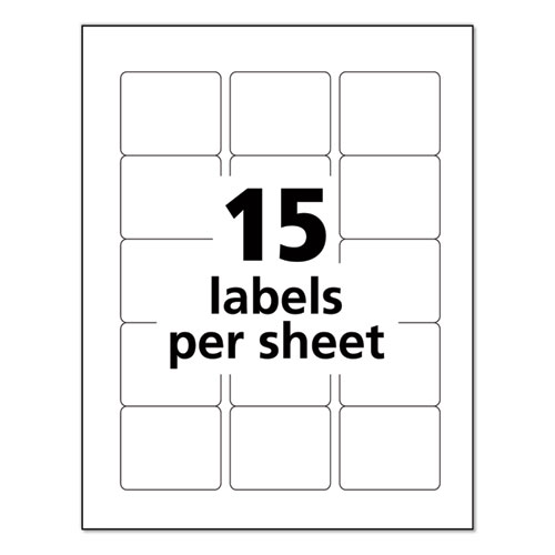 Image of Printable Color Labels with Sure Feed and Easy Peel, 2 x 2.63, Assorted Colors, 15/Sheet, 10 Sheets/Pack