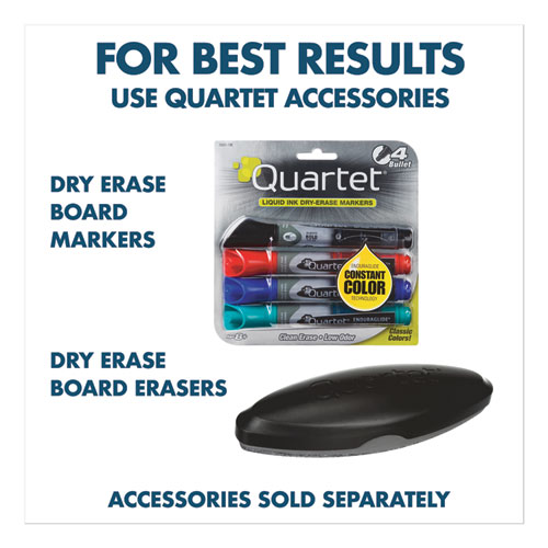 Image of Quartet® Classic Series Porcelain Magnetic Dry Erase Board, 72 X 48, White Surface, Black Aluminum Frame