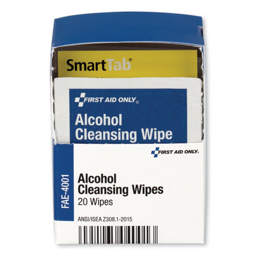 Image of First Aid Only™ Smartcompliance Alcohol Cleansing Pads, 20/Box