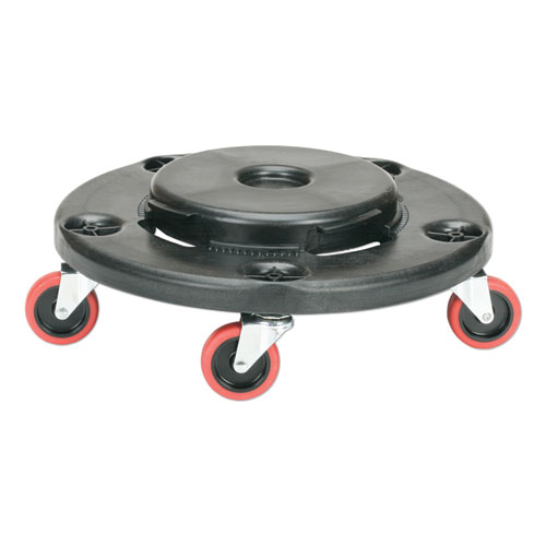 7240016811787 SKILCRAFT Trash Can Dolly, 350 lb Capacity, 17.75 x 6, Black/Red