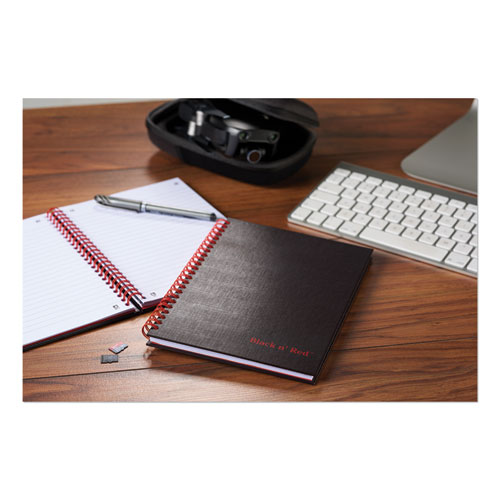 Twinwire Hardcover Notebook, Wide/Legal Rule, Black Cover, 11 x 8.5, 70 Sheets