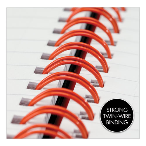 Image of Black N' Red™ Flexible Cover Twinwire Notebooks, Scribzee Compatible, 1-Subject, Wide/Legal Rule, Black Cover, (70) 11.75 X 8.25 Sheets