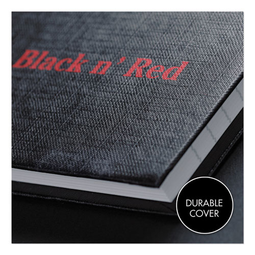 Image of Black N' Red™ Hardcover Casebound Notebooks, Scribzee Compatible, 1-Subject, Wide/Legal Rule, Black Cover, (96) 11.75 X 8.25 Sheets
