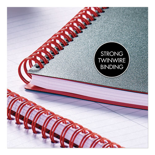 Image of Black N' Red™ Flexible Cover Twinwire Notebooks, Scribzee Compatible, 1-Subject, Wide/Legal Rule, Black Cover, (70) 11.75 X 8.25 Sheets