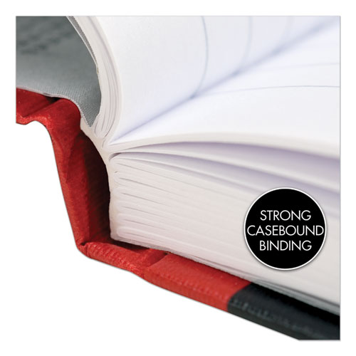 Image of Black N' Red™ Hardcover Casebound Notebooks, Scribzee Compatible, 1-Subject, Wide/Legal Rule, Black Cover, (96) 11.75 X 8.25 Sheets