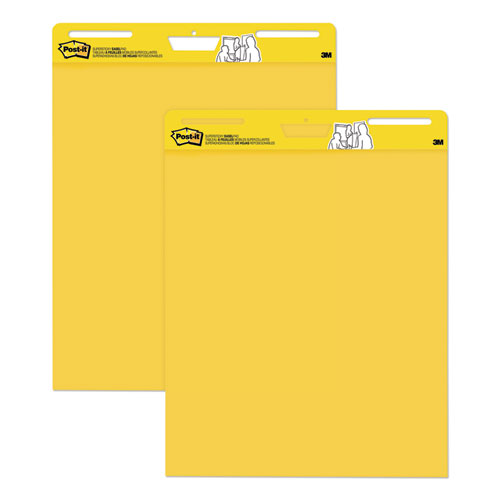 Vertical-Orientation Self-Stick Easel Pads, Unruled, 30 Yellow 25 x 30 Sheets, 2/Pack