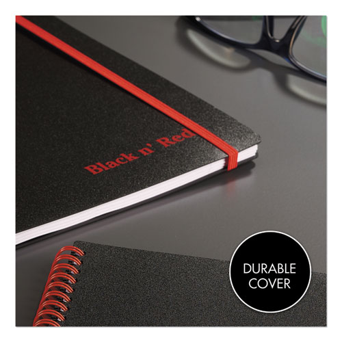 Image of Black N' Red™ Flexible Cover Twinwire Notebooks, Scribzee Compatible, 1-Subject, Wide/Legal Rule, Black Cover, (70) 8.25 X 5.63 Sheets