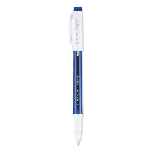 Pilot® Frixion Fineliner Erasable Porous Point Pen, Stick, Fine 0.6 Mm, Blue Ink, Blue Barrel, Dozen