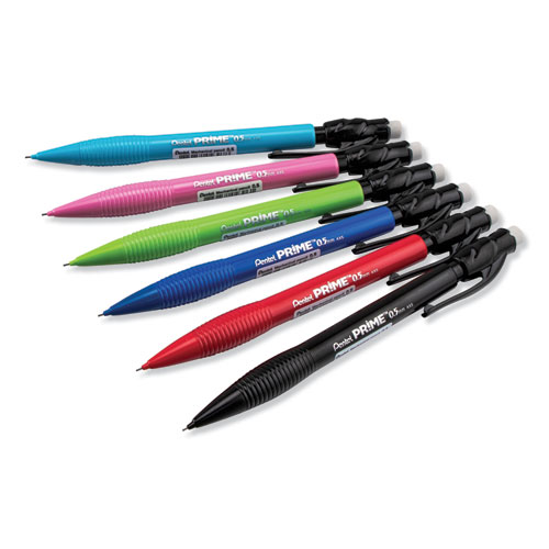 Image of PRIME Mechanical Pencil, 0.5 mm, HB (#2.5), Black Lead, Assorted Barrel Colors, Dozen